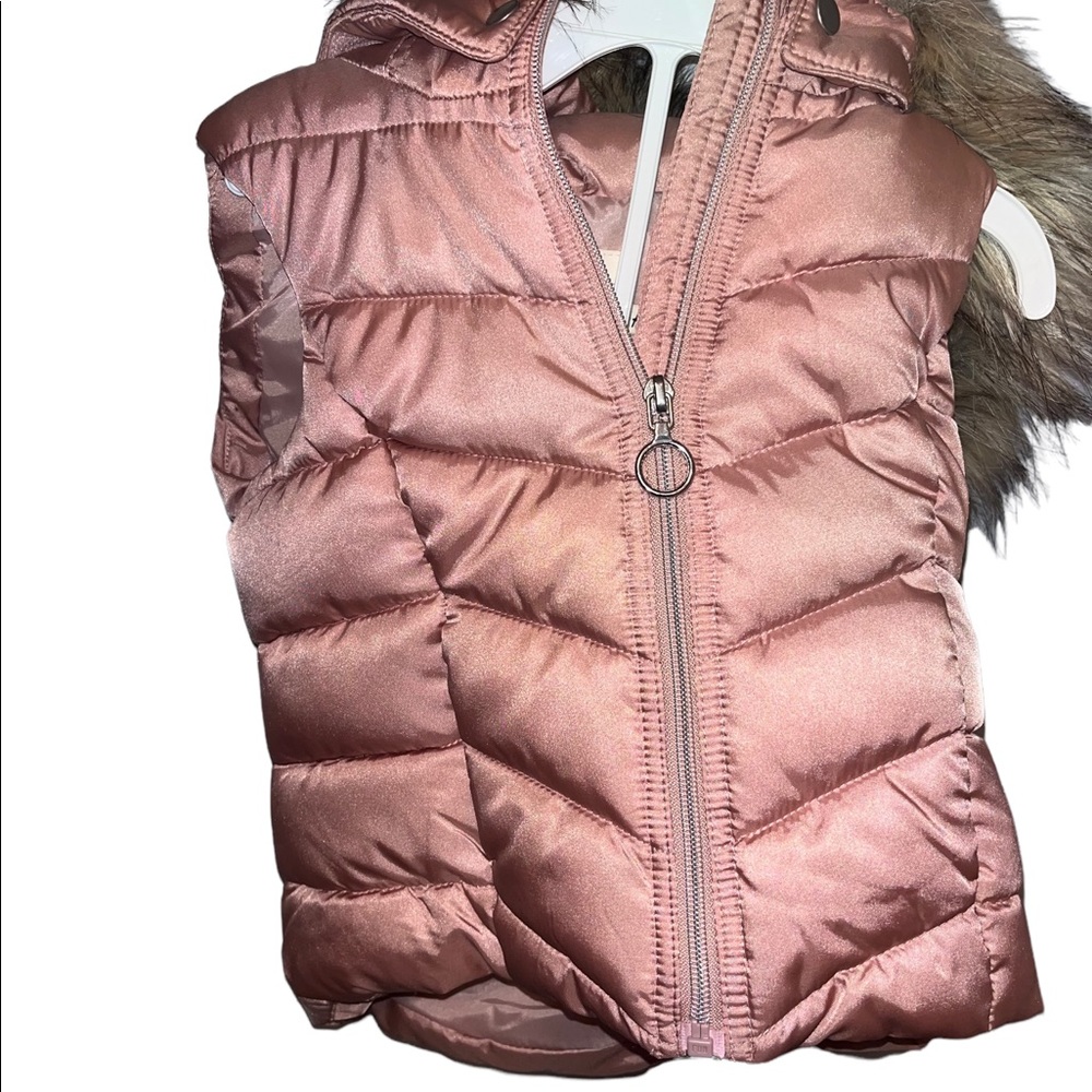 Puffer vest with fur hood H&M